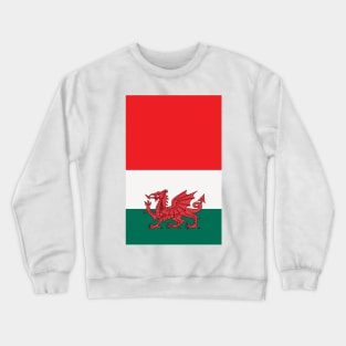 Wales Rugby Tricolour Flag Design Crewneck Sweatshirt